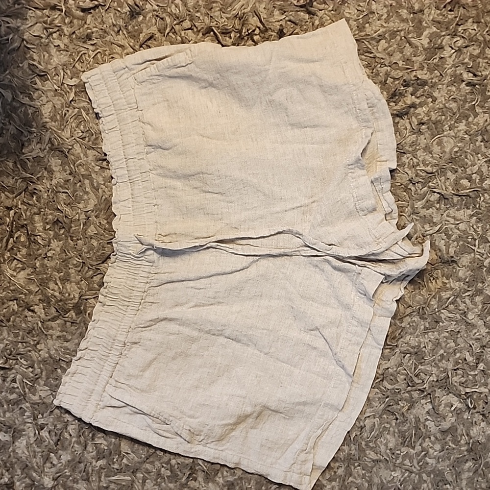 Loft Lightweight Linen Mix Drawstring Elastic Waistband sz XXL